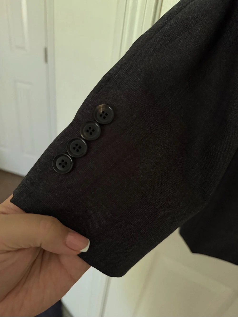 Brooks Brothers Men’s Grey Plaid Suit w/Blue Windowpane